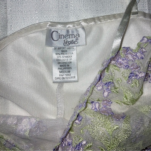 White Floral Thong Bodysuit - Picture 6 of 6